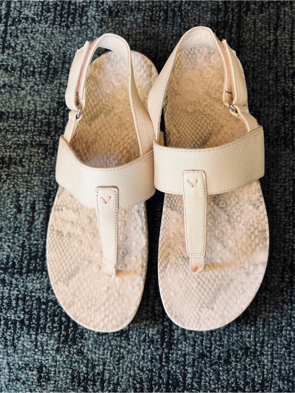 Vionic Women 8 Pale Pink Leather Rest Tala T-Strap Sandals Flats
